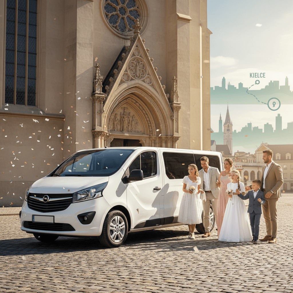Wynajem busa 9-osobowego na komunię i rodzinne uroczystości w Jędrzejowie i Kielcach – jak zaplanować transport dla gości?